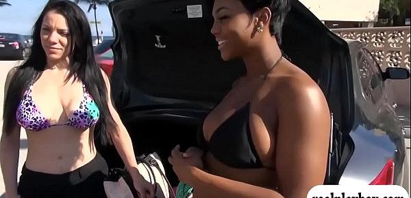  Sexy women convinced to flash their nice tits for money